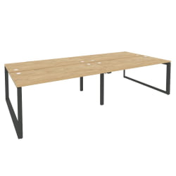 Рабочая станция на О-образном м/к ОНИКС О.МО-Д.РС-4.4.7 Тиквуд Светлый/Антрацит / ONIX O.MO-D.RS-4.4.7