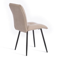 Стул обеденный Свеет флок , 46х55х88, бежевый/черный, 7 / Sweet