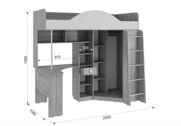 Детский комплекс Фэнтези MDF-08 белый рамух