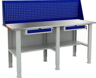 Верстак Експерт ВС ВТС200.Ф2/Ф2/Ф2.210 Серо-синий / Expert WS WTS200.F2/F2/F2.210