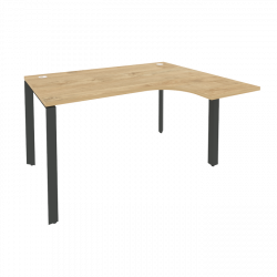 Стол эргономичный правый на П-образном м/к ОНИКС О.МП-СА-3Р Тиквуд Светлый/Антрацит / ONIX O.MP-SA-3R