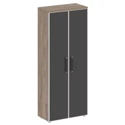 Шкаф высокий широкий со стеклянными дверцами SHIFT SK.ST-1.10R black Тиквуд Темный/Антрацит Шкаф высокий широкий со стеклянными дверцами SHIFT SK.ST-1.10R black Тиквуд Темный/Антрацит