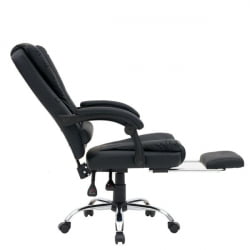 Кресло офисное с функцией вибромассажа CРОМЕКС (КРОМЕКС) Чилл МС-005 экокожа черное / CROMEX Chill MS-005