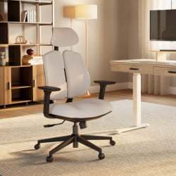 Эргономичное компьютерное кресло Еурека ОC10-ОВ, белое / Eureka OC10-OW,