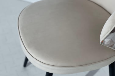 Стул Остин (пломбир (велюр)/черный)