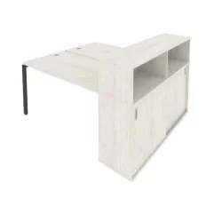 Рабочая станция с опорным шкафом-купе Метал Сйстем Б.РС-СШК-2.3 Наварра/Антрацит / Metal System