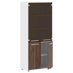 Шкаф комбинированный ЕДИС ЕХCС 85.2 Дуб Денвер темный Белый Белый / EDIS EHCS