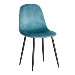 Стул BREEZE (mod. 4724) вельвет/металл, 44 х 53 х 87 см, Light pale green (темно-бирюзовый ) HLR60 / черный