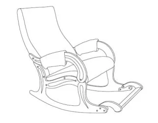 Кресло-качалка Модель 707 венге / Malta 15A