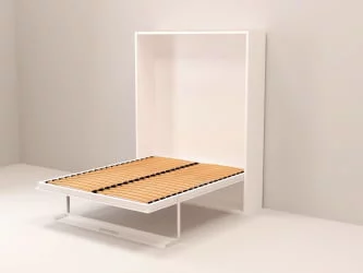 Двуспальная кровать с подъёмным механизмом Смарт 1 откидная К 1400 Дуб молочный