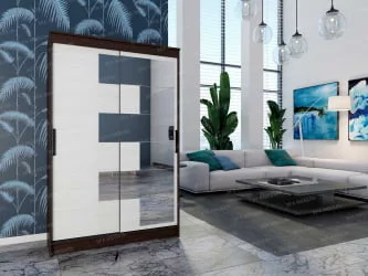 Шкаф-купе Ясень шимо темный/Ясень шимо светлый