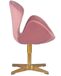 Кресло дизайнерское DOBRIN SWAN (розовый велюр BLUVEL52)
