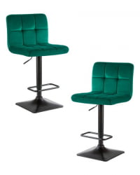 Стул барный ДОБРИН ДОМИНИC (зеленый велюр (МДЖ9-88)) 2 шт / DOBRIN DOMINIC (MJ9-88))