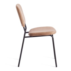 Стул CAROL (mod. UC06) металл, вельвет, 45 х 56 х 82 см, Brown (коричневый) HLR11 / черный