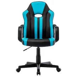 Кресло компьютерное BRABIX Stripe GM-202 экокожа Черный-голубой