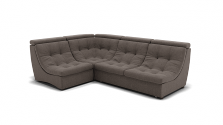 Диван Монако-3 (ЗР) Цвет фасада: Серо коричневый; Тип: Универсальный; Материал фасада: Металл/Велюр