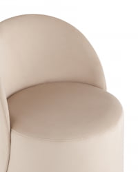 Пуф Лореен вращающийся велюр Молочный / Loreen