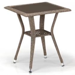 Плетеный стол T25-W56-50x50 Light brown Плетеный стол T25-W56-50x50 Light brown
