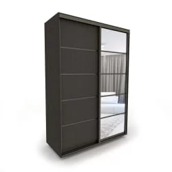 Шкаф-купе 2-х дверный Акцент-Квадро Д 1400х600  Венге/Бронза