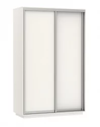 Белый шкаф-купе в прихожую Экспресс Дуо Элемент 1400х2400х Белый снег / 1400х2400h