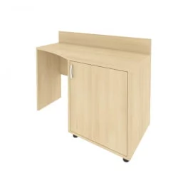 Стол (узкий) с тумбой и бортиком (правый) LIGHT С-СТУ-120 Пр Акация Лорка