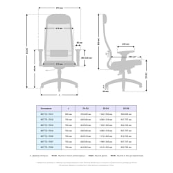 Офисное кресло МЕТТА Комплект 18/2D, Основание 17832 Синий Blue