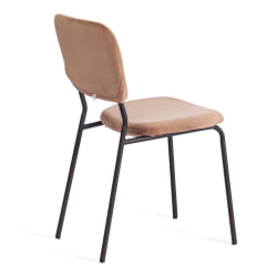 Стул CAROL (mod. UC06) металл, вельвет, 45 х 56 х 82 см, Brown (коричневый) HLR11 / черный
