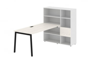 Рабочая станция ЕДИС ЕЛРСТ 1217 Ясень Траун Черный Белый / EDIS ELRST