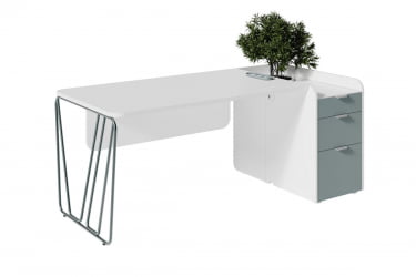 Композиция стол с ажурной ногой и правой тумбой АРТ901Р.У604 / ART901R.U604