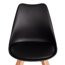 Стул TULIP (mod. 73-1) дерево/пластик/экокожа, 47,5x55x80 см, черный