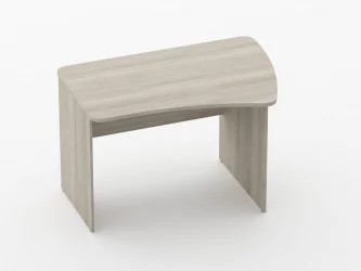 Стол эргономичный Глассй 1.12.12Пр Дуб сантана светлый / Glassy