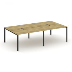 Рабочая станция двухсторонняя на 4 места CONCEPT CN.DRS-007 Дуб Винченцо Черный