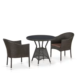 Комплект плетеной мебели T707ANS/Y350-W53 2Pcs Brown Комплект плетеной мебели T707ANS/Y350-W53 2Pcs Brown