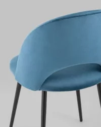 Стул Меган велюр Пыльно-синий