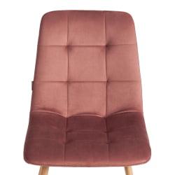 Металлический стул CHILLY (mod. JSC-220) Велюр/металл , 44,5х52,5х88 см, Coral (коралловый) HLR44 / натуральный