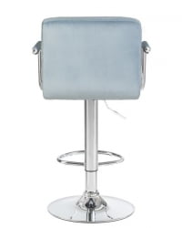 Стул барный ДОБРИН КРУГЕР АРМ (пудрово-голубой велюр (МДЖ9-74)) 2 шт / DOBRIN KRUGER ARM (MJ9-74))