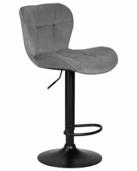 Стул барный DOBRIN BARNY BLACK (серый велюр (MJ9-75))
