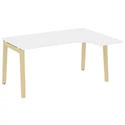 Стол эргономичный левый ONIX WOOD OW.SA-4(R) Белый Бриллиант/Светлый