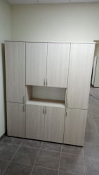 Шкаф высокий закрытый с нишей Глассй 6.19.111 Туя / Glassy