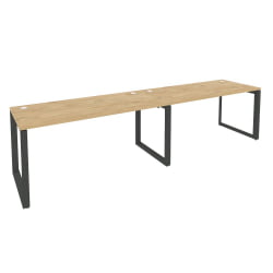 Рабочая станция на О-образном м/к ОНИКС О.МО-РС-2.4.7 Тиквуд Светлый/Антрацит / ONIX O.MO-RS-2.4.7