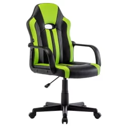 Кресло компьютерное BRABIX Stripe GM-202 экокожа Черный-зеленый