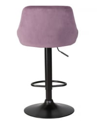 Стул барный DOBRIN LOGAN BLACK (пудрово-сиреневый велюр (MJ9-52)) 2 шт