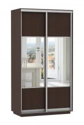 Шкаф-купе со стеклом Экспресс Дуо Комби 1200х2200h Венге
