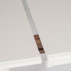 Стол раскладной Solerno (ME-T4EX) дерево гевея/мдф, 70х100+29х75см, ivory white (слоновая кость 2-5)