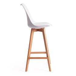 Стул барный TULIP BAR (mod. C1014H) / 1 шт. в упаковке пластик/дерево, 57 х 48 х 104 см, белый 018 /натуральный Стул барный TULIP BAR (mod. C1014H) / 1 шт. в упаковке пластик/дерево, 57 х 48 х 104 см, белый 018 /натуральный