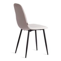 Металлический стул BREEZE (mod. JSC-58) Велюр/металл , 44 х 53 х 86 см, Light grey (светло-серый) HLR14 / черный