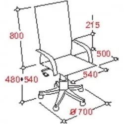 Кресло руководителя Echair-518 297349 Черное