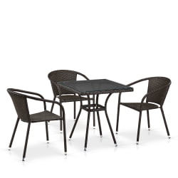 Комплект плетеной мебели T282BNT/Y137C-W53 Brown 3Pcs Комплект плетеной мебели T282BNT/Y137C-W53 Brown 3Pcs