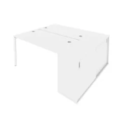 Рабочая станция с опорным шкафом-купе Метал Сйстем Б.РС-СШК-1.3 Белый / Metal System