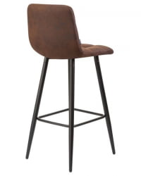 Стул барный ДОБРИН НИCОЛЕ (черные матовые ножки, коричневая микрофибра (ПК-03)) 2 шт / DOBRIN NICOLE (PK-03))